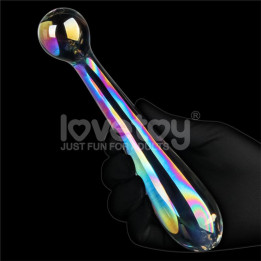 Dildo de Cristal que Brilla en la Oscuridad Twilight Gleam Alluring Arc de Lovetoy | VibraZon