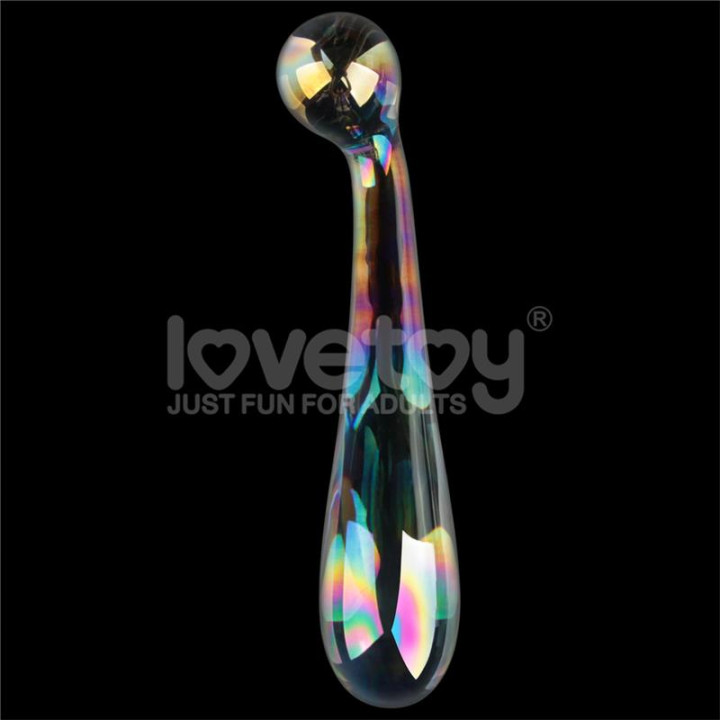 Dildo de Cristal que Brilla en la Oscuridad Twilight Gleam Alluring Arc de Lovetoy | VibraZon