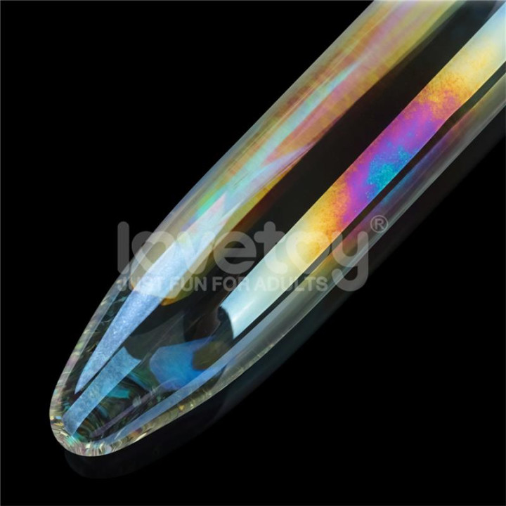 Dildo de Cristal que Brilla en la Oscuridad Twilight Gleam Prism Glass de Lovetoy | VibraZon