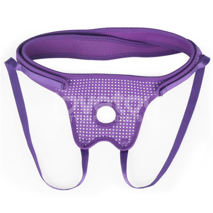 Arnés Easy Strap On Harness Polka Dots Púrpura de Lovetoy | VibraZon