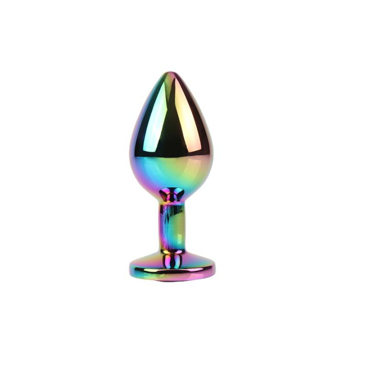 Rainbow Gem Plug Anal Multicolor con Joya Talla M de Chisa | VibraZon