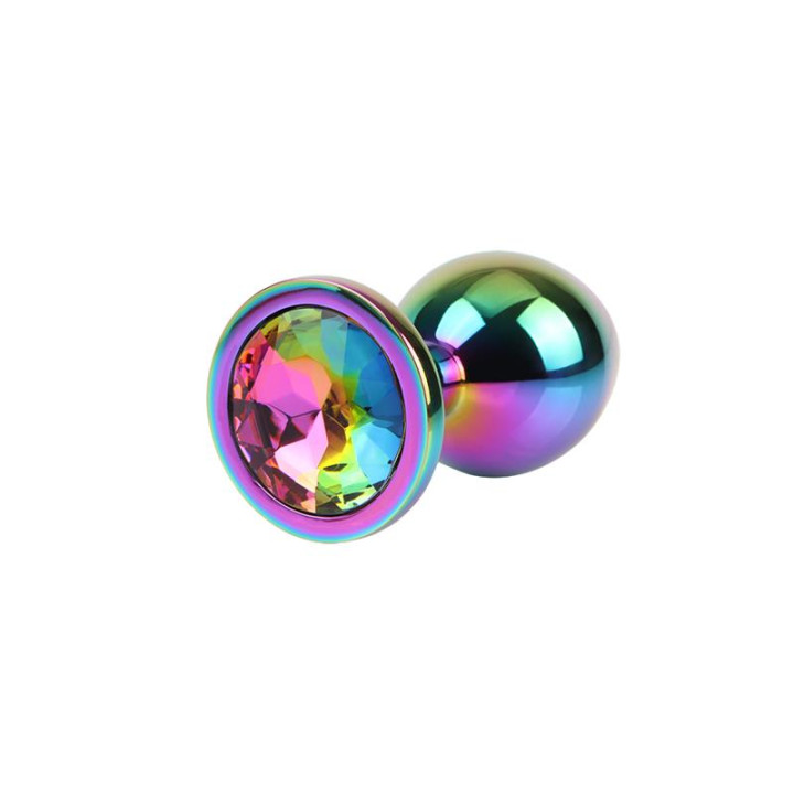 Rainbow Gem Plug Anal Multicolor con Joya Talla M de Chisa | VibraZon