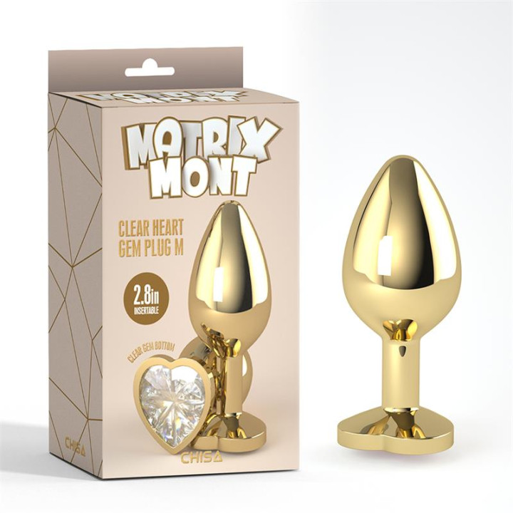 Plug Anal Dorado con Joya Talla M de Chisa | VibraZon