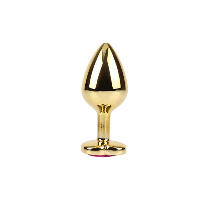 Rosy Heart Plug Anal dorado con Joya Talla M de Chisa | VibraZon