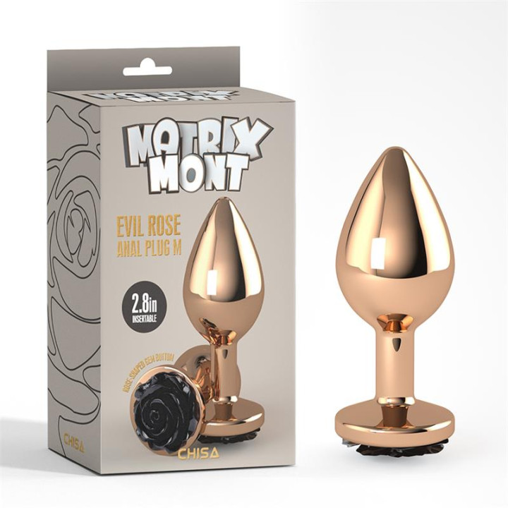 Plug Anal con Joya Evil Rose Talla M de Chisa | VibraZon