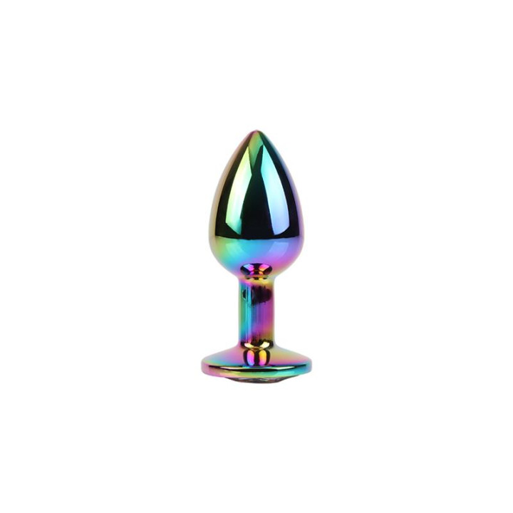 Rainbow Gem Plug Anal multicolor con Joya Talla S de Chisa | VibraZon