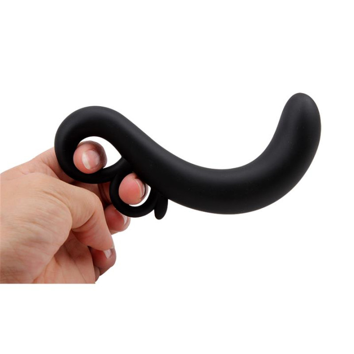 Estimulador Punto G Two-Finger Silicona Negro de Chisa | VibraZon