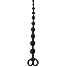Cadena Anal 30.8 x 2.4 cm Silicona Negro de Chisa