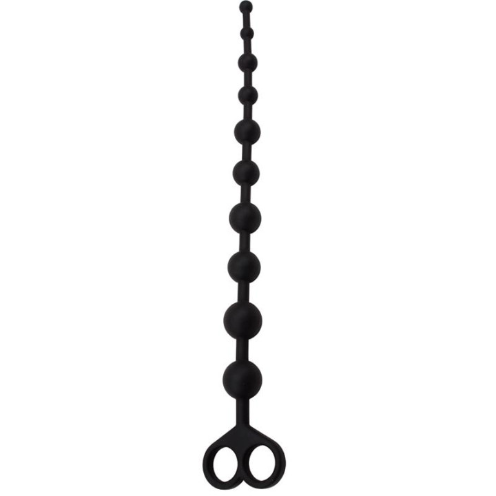 Cadena Anal 30.8 x 2.4 cm Silicona Negro de Chisa | VibraZon