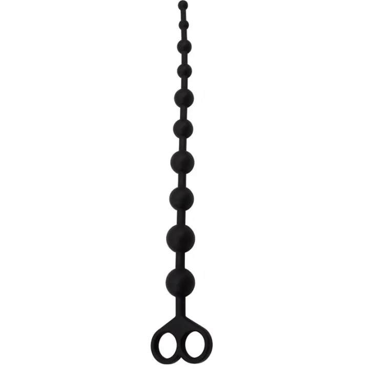Cadena Anal 30.8 x 2.4 cm Silicona Negro de Chisa