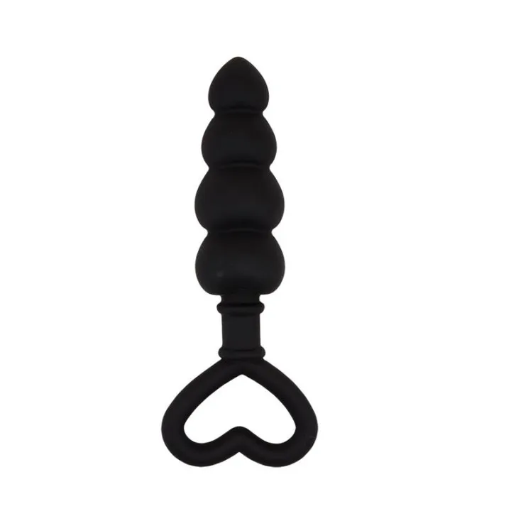 Mini Cadena Anal 15.6 x 3.4 cm Silicona Negro de Chisa