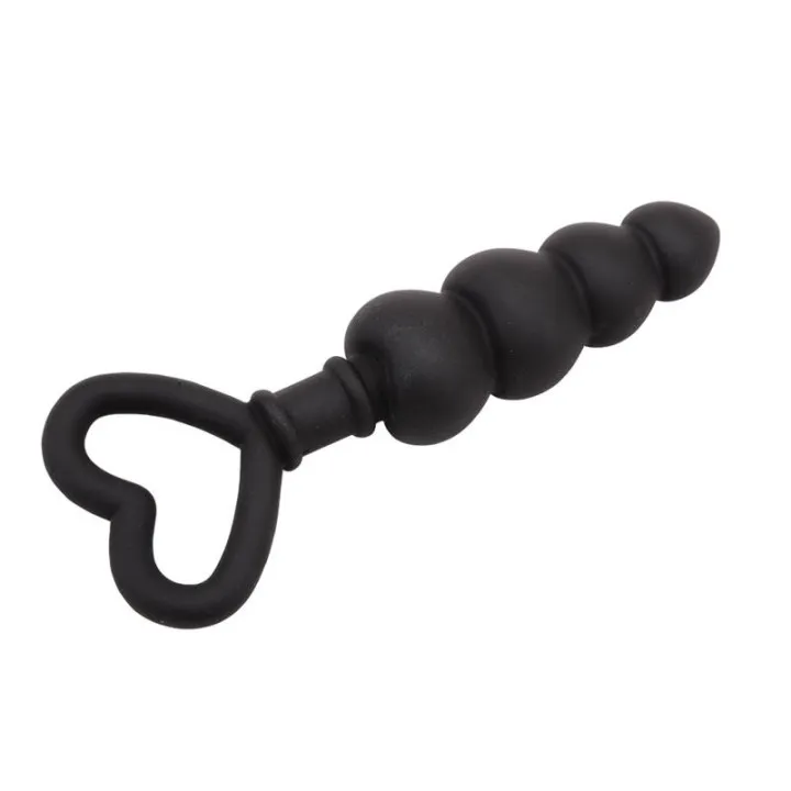 Mini Cadena Anal 15.6 x 3.4 cm Silicona Negro de Chisa