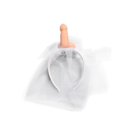 Velo Novia Blanco con Pene de Diverty Sex | VibraZon
