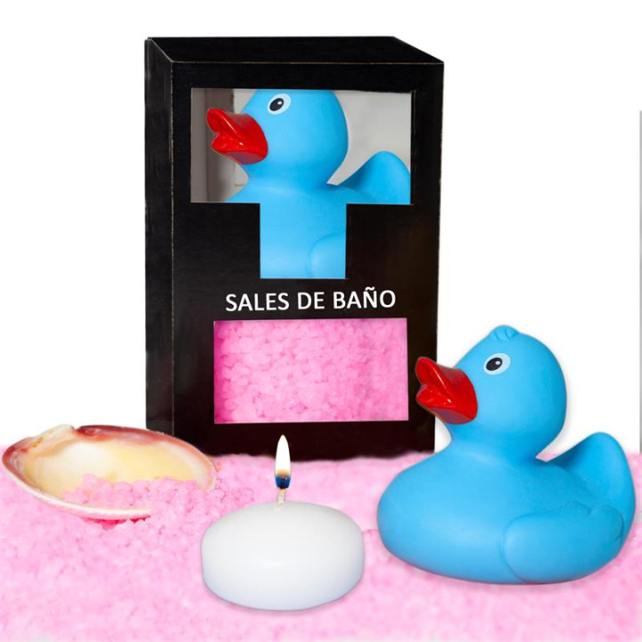 Set Sales Baño Aroma Rosas Pato, Vela y Concha 150 gr de Diverty Sex | VibraZon