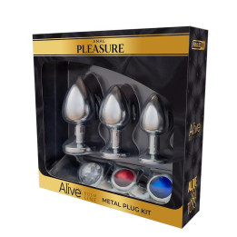 Set de 3 Plug de Metal con Joya de Alive | VibraZon