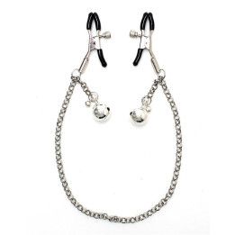 Pinzas para Pezones con Cadena y Cascabel de Bondage Play | VibraZon