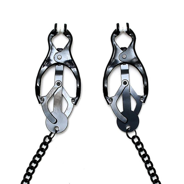Pinzas para Pezones Estilo Mariposa con Cadena de Bondage Play | VibraZon