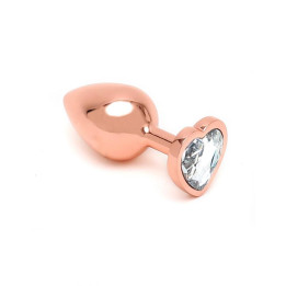 Plug Anal con Joya en Forma de Corazón Pisa Rose Gold de Rimba Toys | VibraZon