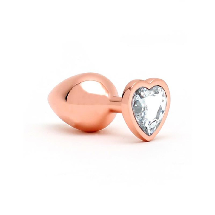 Plug Anal con Joya en Forma de Corazón Pisa Rose Gold de Rimba Toys | VibraZon