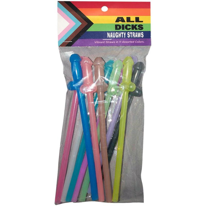 Set 11 Pajitas All Dicks Forma de Pene de Kheper Games | VibraZon