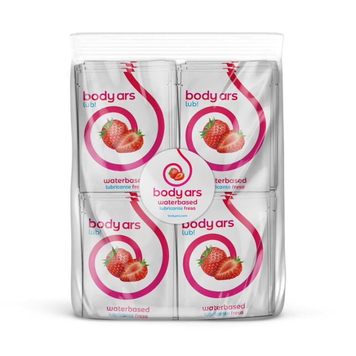 Monodosis Gel Lubricante Base Agua Fresa Ácida 100 x 4ml de Body Ars | VibraZon