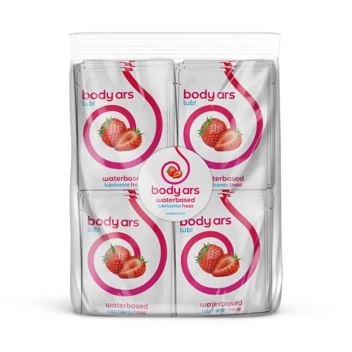 Monodosis Gel Lubricante Base Agua Fresa Ácida 100 x 4ml de Body Ars