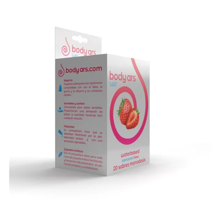 Monodosis Gel Lubricante Base Agua Fresa Ácida 20 x 4 ml de Body Ars