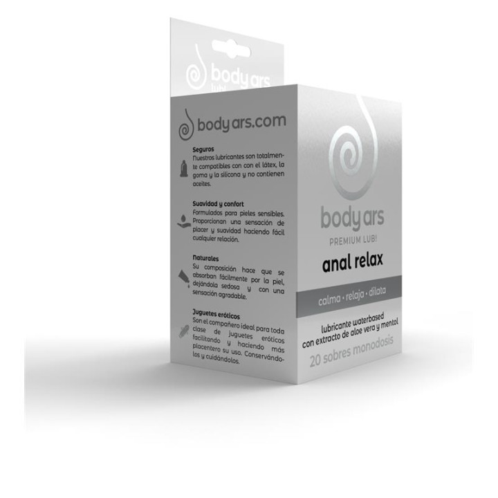 Monodosis Gel Relajante Anal Base Agua 20 x 4 ml de Body Ars | VibraZon
