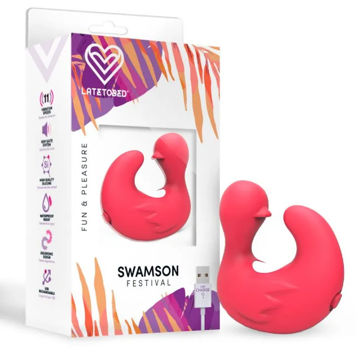 Swamson Dedal Patito Estimulador USB Silcona Rose de Festival