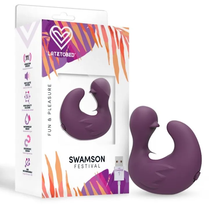 Swamson Dedal Patito Estimulador USB Silicona Violet de Festival