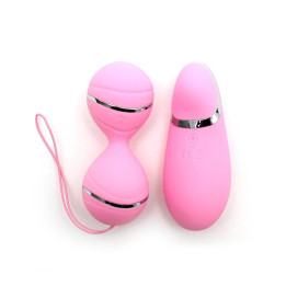 Bolas Kegel con Control Remoto y Estimulador Ibiza Rosa de Rimba Toys | VibraZon