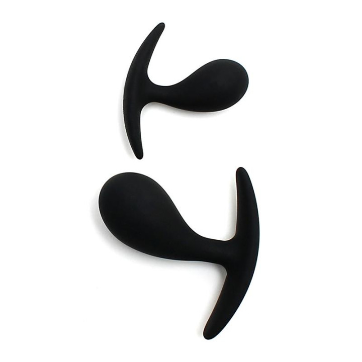 Set de 2 Plugs Anatómicos Copenhagen Negro de Rimba Toys | VibraZon
