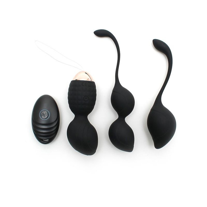 Set de Bolas Kegel Rimini Negro de Rimba Toys | VibraZon