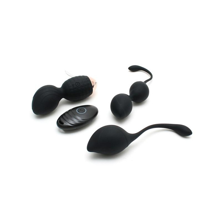 Set de Bolas Kegel Rimini Negro de Rimba Toys | VibraZon