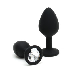 Set de 2 Plugs con Joya Berlin Negro de Rimba Toys | VibraZon