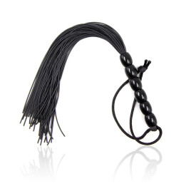 Flogger de Silicona con Mango con 6 Bolas 26 cm Negro de Latetobed Bdsm Line | VibraZon