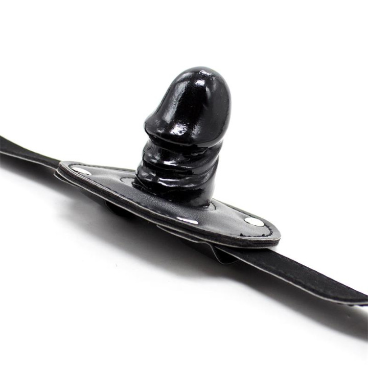 Mordaza con Candado Forma de Pene 5 cm Pequeño Negro de Latetobed Bdsm Line | VibraZon