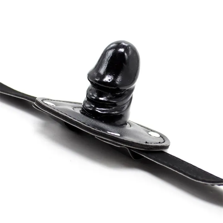Mordaza con Candado Forma de Pene 5 cm Pequeño Negro de Latetobed Bdsm Line