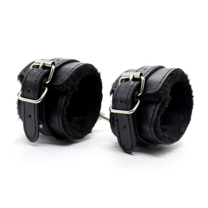 Esposas con Forro Interior Ajustables 30 cm Negro de Latetobed Bdsm Line | VibraZon