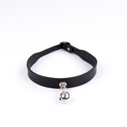 Collar con Cascabel Ajustable 43 cm Negro de Latetobed Bdsm Line | VibraZon