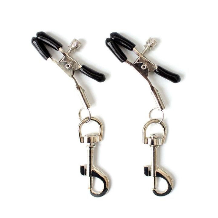 Pinzas para Pezones con Mosquetones Metal de Latetobed Bdsm Line | VibraZon