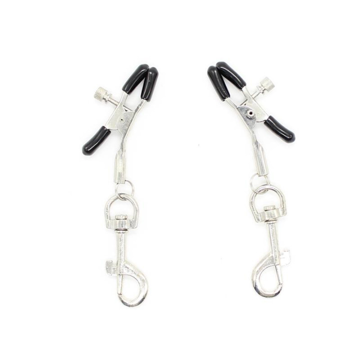Pinzas para Pezones con Mosquetones Metal de Latetobed Bdsm Line | VibraZon