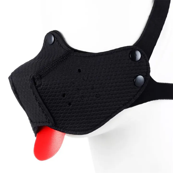 Bozal de Perro de Neopreno Desmontable Ajustable Negro de A-Gusto