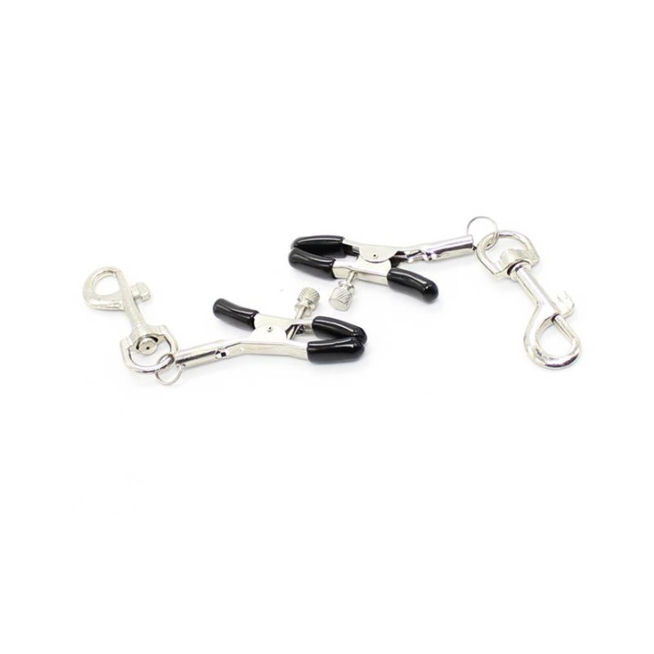 Pinzas para Pezones con Mosquetones Metal de Latetobed Bdsm Line | VibraZon