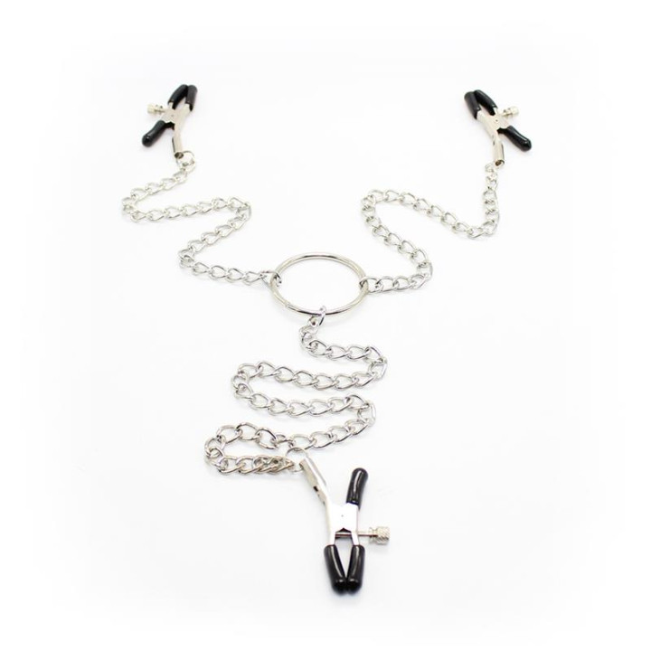 Pinzas para Pezones y Clítoris con Cadena Metal de Latetobed Bdsm Line | VibraZon