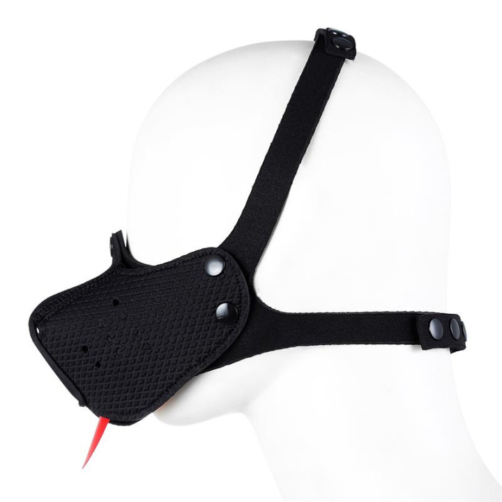 Bozal de Perro de Neopreno Desmontable Ajustable Negro de A-Gusto | VibraZon