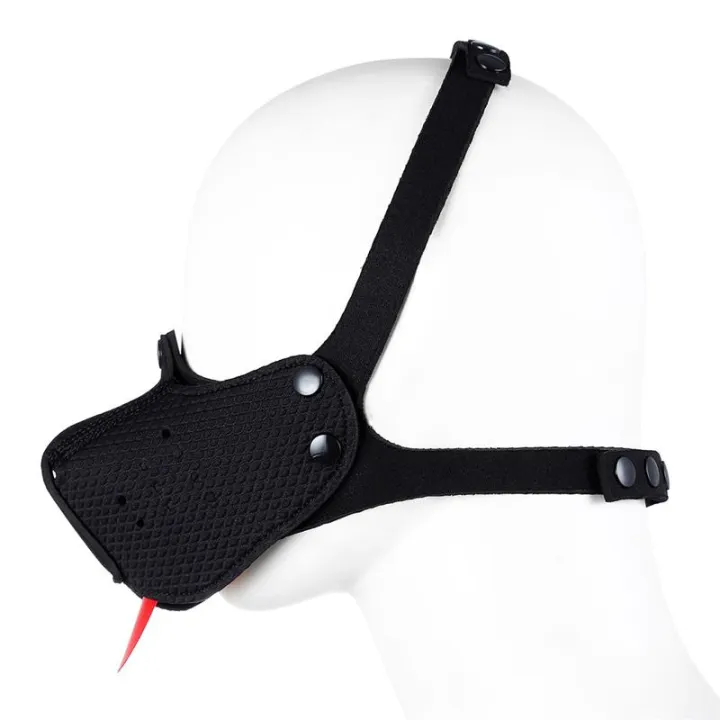 Bozal de Perro de Neopreno Desmontable Ajustable Negro de A-Gusto