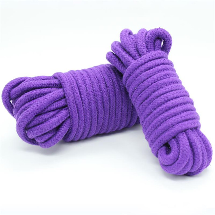 Cuerda de Bondage de Algodón 10 Metros Púrpura de Latetobed Bdsm Line | VibraZon