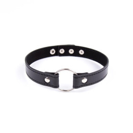 Collar con Aro Ajustable 38,2 cm Negro de Latetobed Bdsm Line | VibraZon