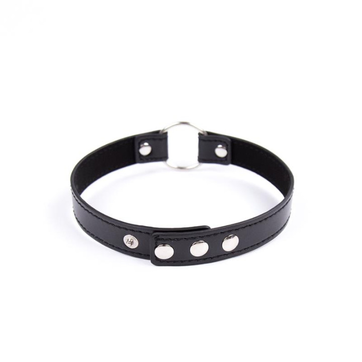 Collar con Aro Ajustable 38,2 cm Negro de Latetobed Bdsm Line | VibraZon